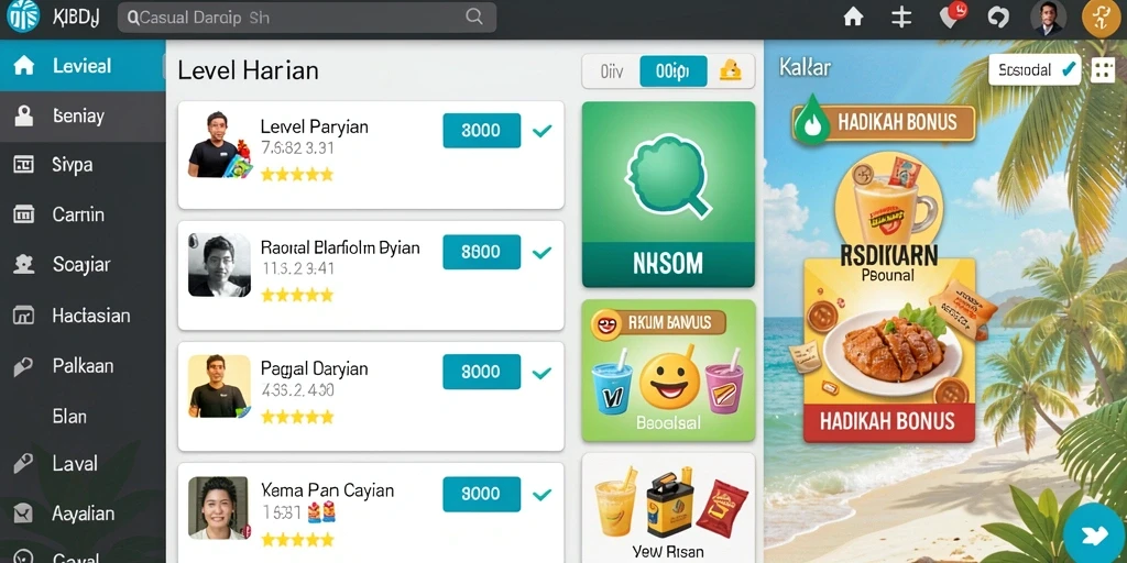 Screenshot menunjukkan antarmuka pengguna IDNSCORE yang menarik.