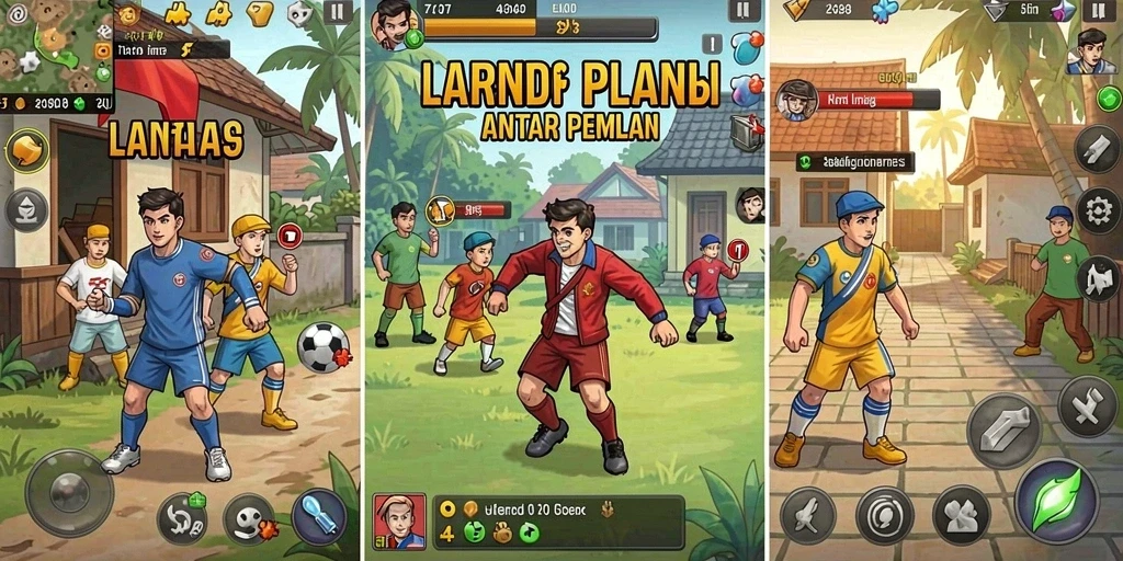 Screenshot menunjukkan level awal dengan tantangan sederhana.