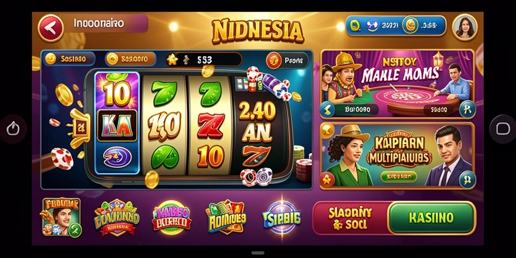 Tampilan menarik dari roda keberuntungan SPINLUCKY.